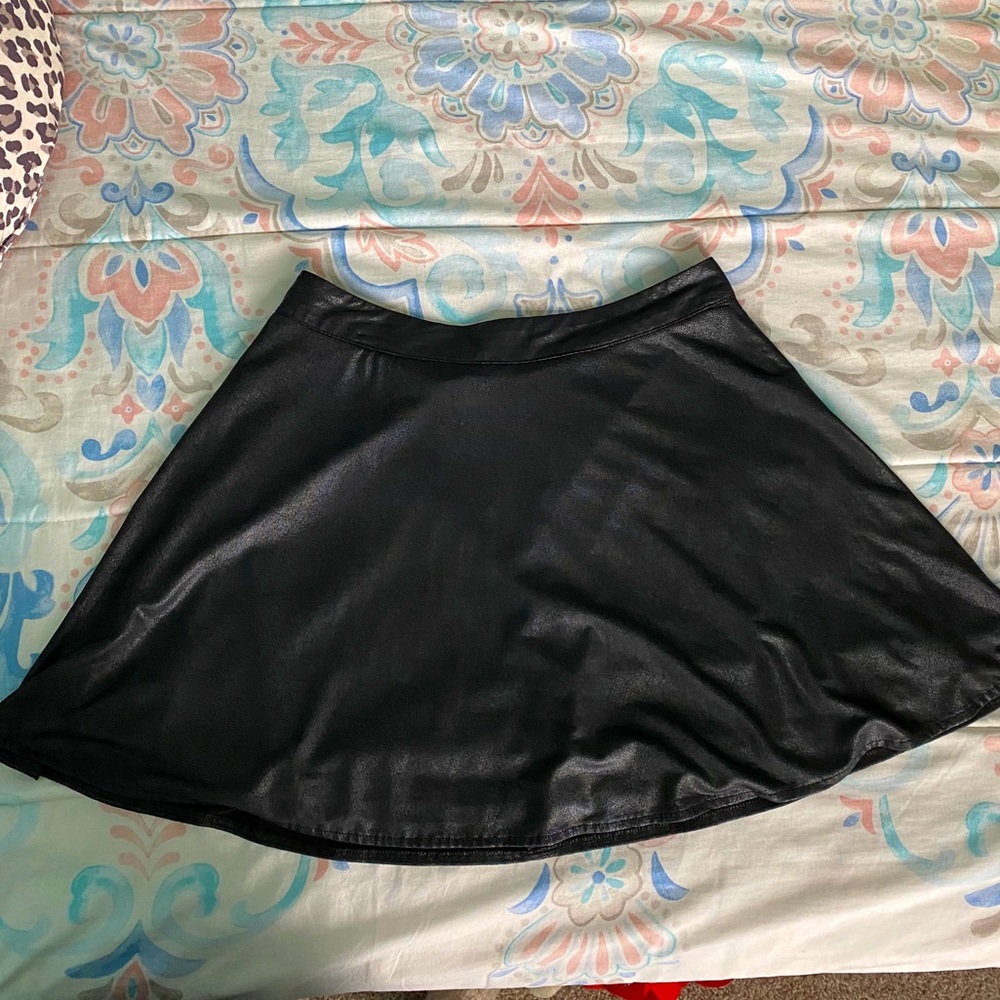 Black pleather skirt